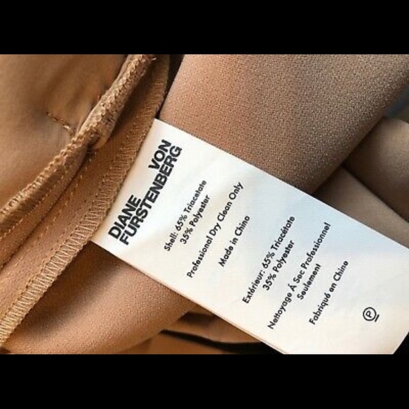 NWT DVF Wide Leg, Front Pleat Pant (Camel, Sz 4) - Picture 10 of 14